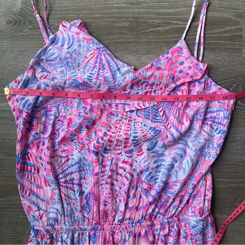 NWOT Lilly Pulitzer Pink and Purple Zana skort Romper - Picture 5 of 8